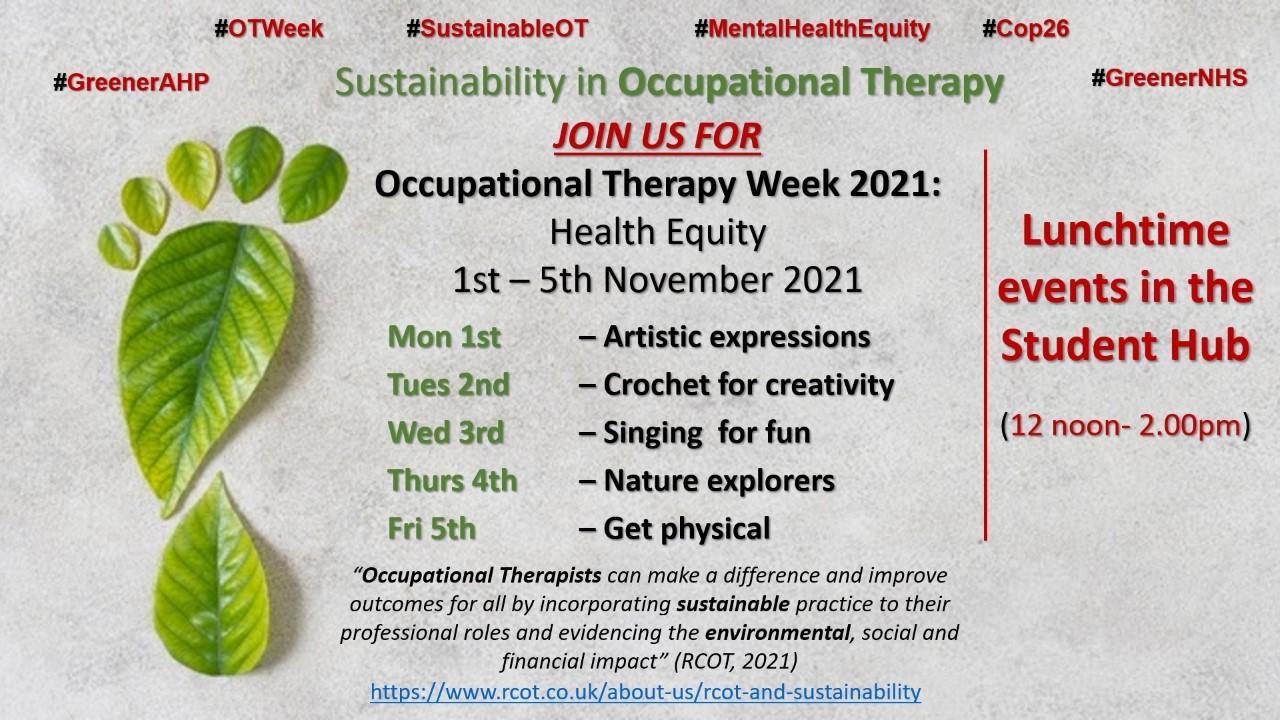 Sustainability in Occupational Therapy Postery